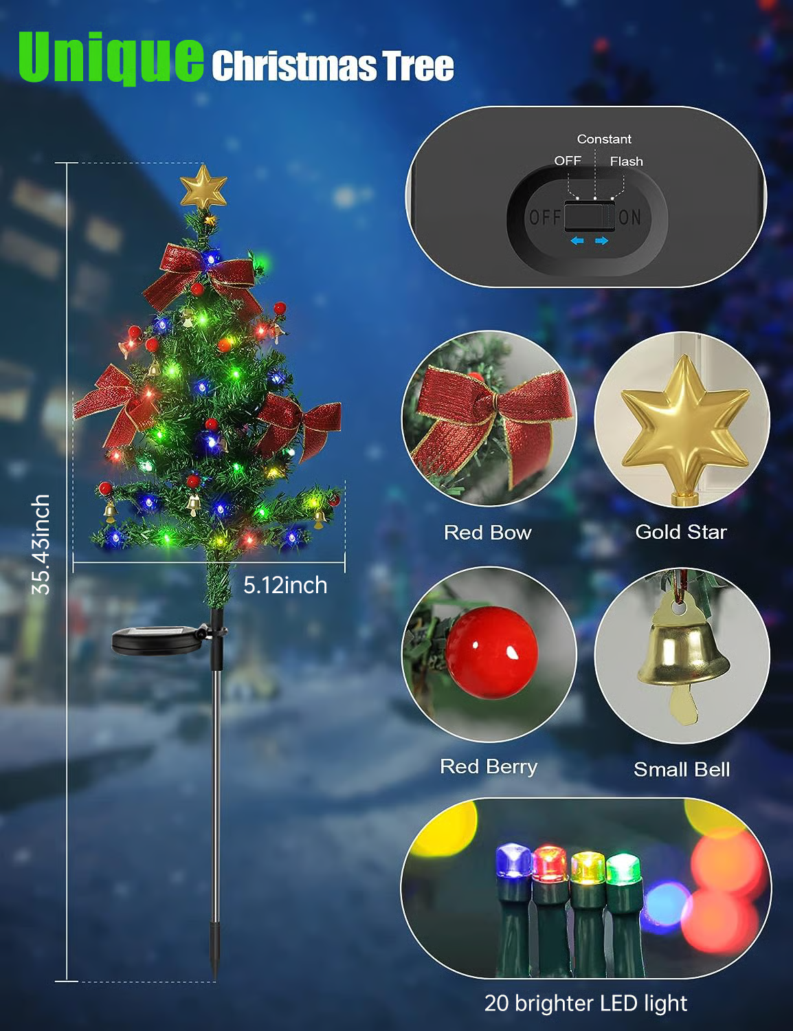 🎄 Last Day: 49% OFF Solar-Powered Christmas Tree Lights – Outdoor Waterproof